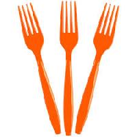 Premium Plastic Orange Forks - 20CT