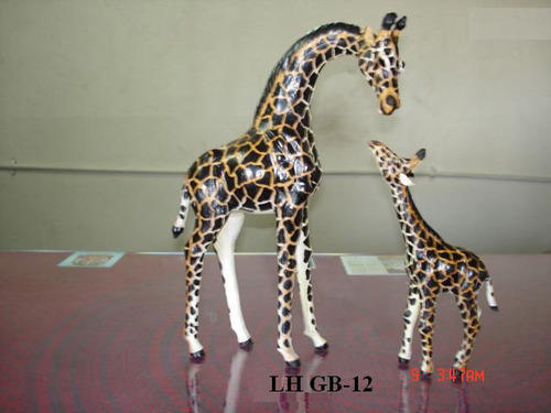 Leather Handicraft Giraffe Statues