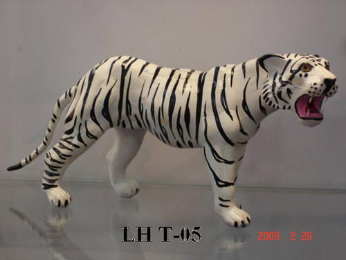 Leather White Tiger Statues