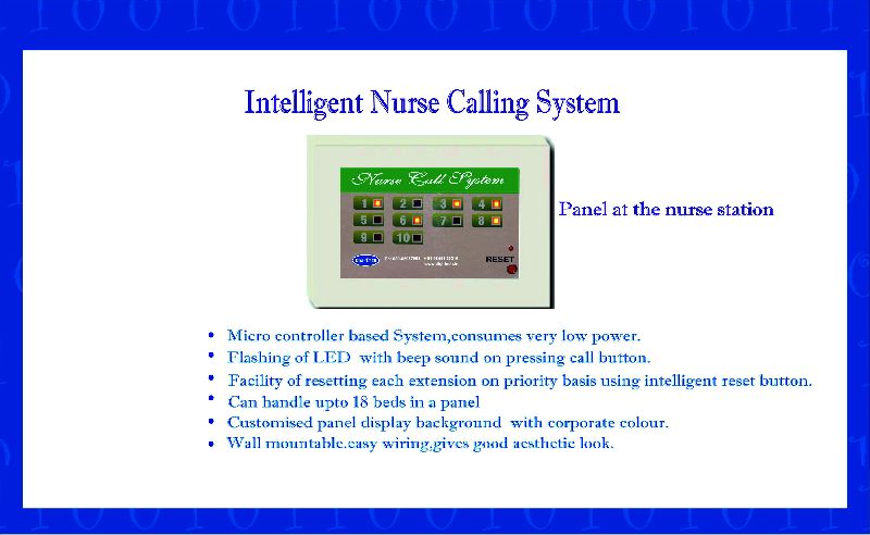 Semi Automatic Electric nurse calling system(Intelligent), for Hospital Use, Certification : CE Certified