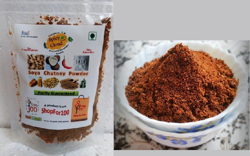 Soya Chutney Powder, Color : Brownish Red