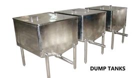 Silver Rectangular Stainless Steel Milk Dump Tank, Capacity : 100-1000ltr