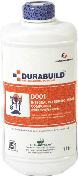 DURABUILD Waterproofing Chemicals, for Reservoirs, Retaining walls, Commercial flooring, Swimmi