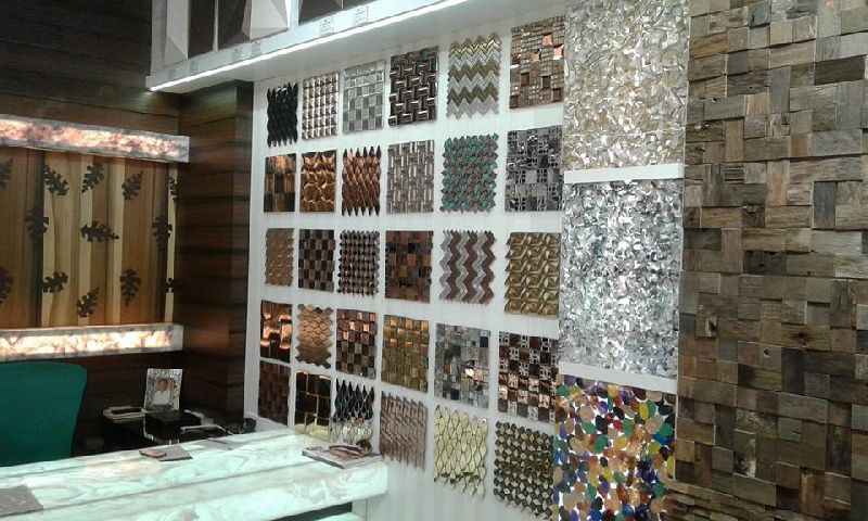 Glass Mosaic Highlighter Tiles, Size : 20x80cm, 30X60cm, 60x60cm