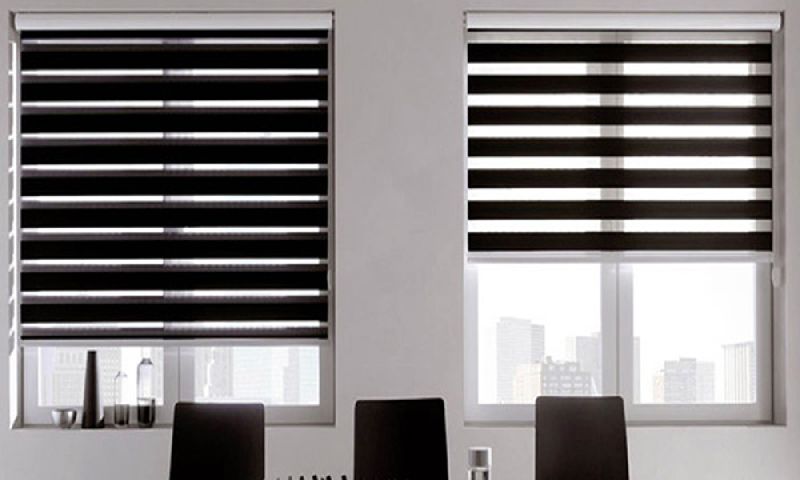 Polyester Zebra Blinds, for Window Use, Technics : Machine Made