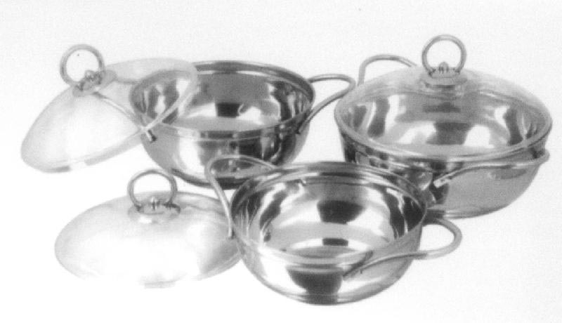 Stainless Steel Serving Bowl Set, for Cooking/serving, Size : 300ml/500ml/750ml