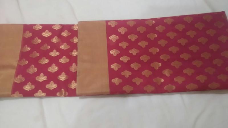 Chanderi saree with heavy zari