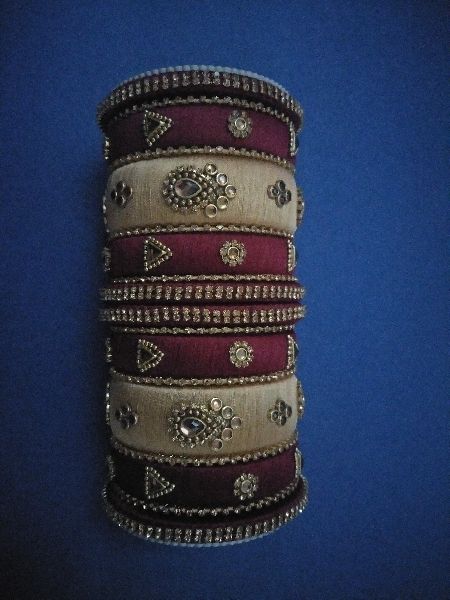 Fancy silk thread bangle