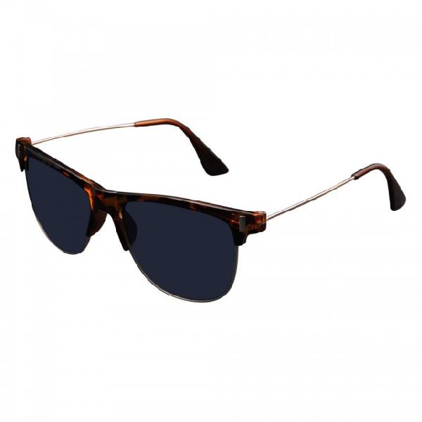 Leopard Shade Blue Mirror Clubmaster Trendy Sunglasses