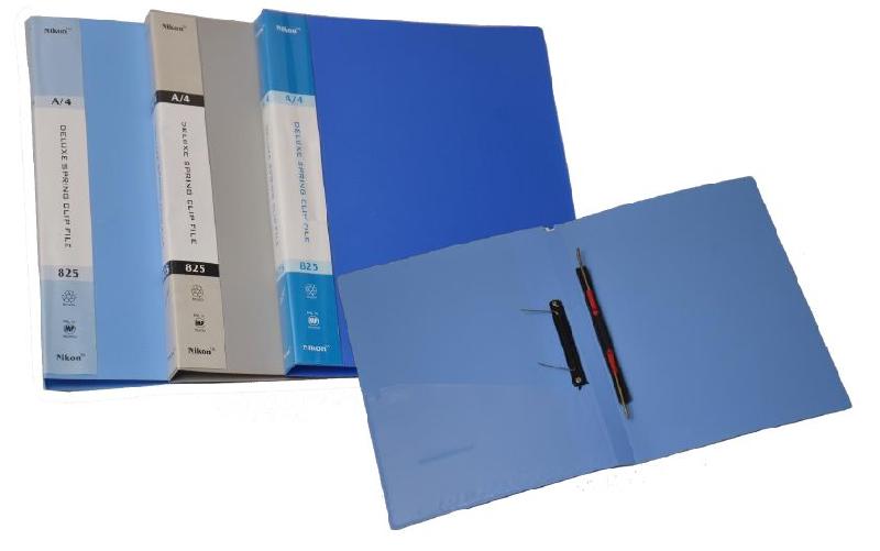 Coated PVC Deluxe Spring Clip Files, for Office Use, Feature : Fine Finished, Light Weight, Rustproof