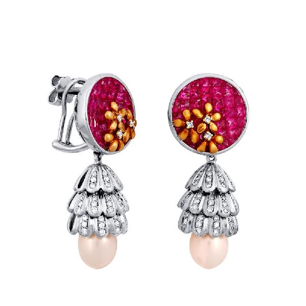 Charu Jewels Fancy Diamond Gold Earrings, Gender : Female