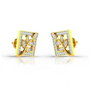 Fleur Diamond Gold Earrings