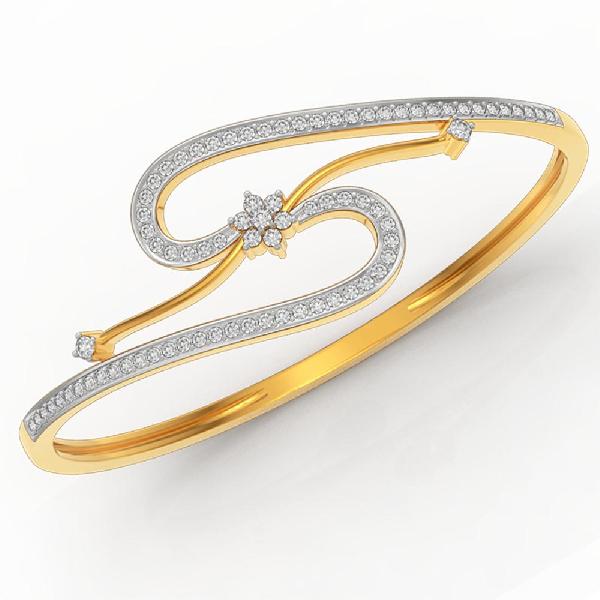 Diamond Gold Bracelet Gia Curves