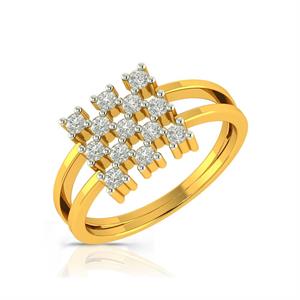 Highland Glam Diamond Gold Ring, Gender : Female