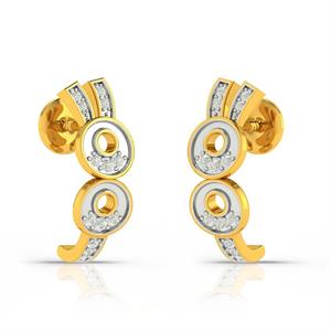 Charu Jewel Montgomerry Diamond Gold Earrings, Gender : Female