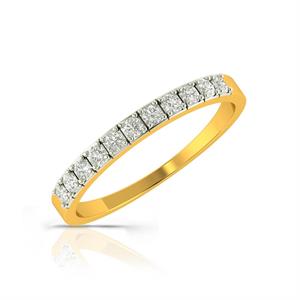 Shine Pot Diamond Gold Ring, Size : 12-17
