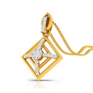 Vivid Love Diamond Gold Pendant