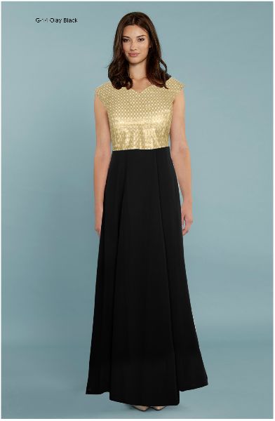 Georgette G-14 Olay Black Gown