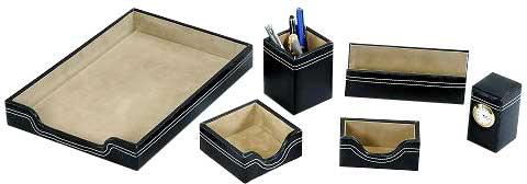Leather Table Top Set