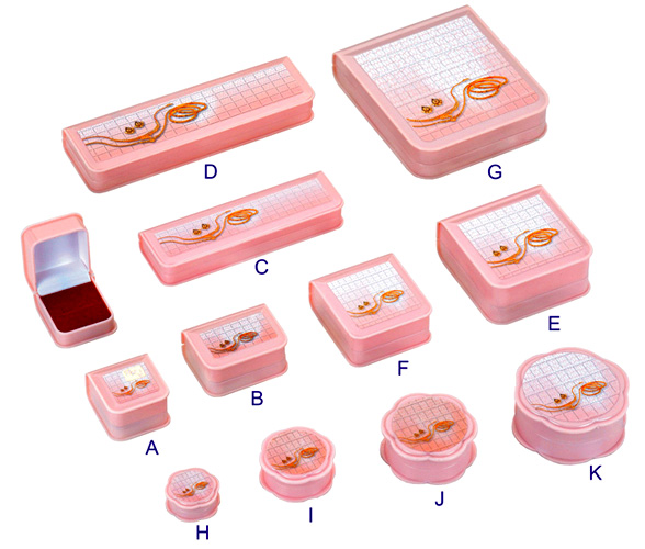Pinkish Plastic Jewellery Boxes