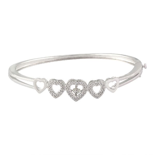 Diamond silver bracelet