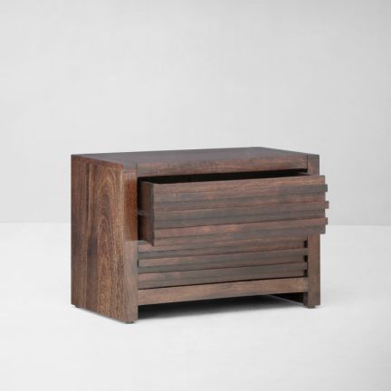 Mango Wood Wenge Bedside Table (RHP-BEDSIDE-008)