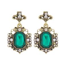 Ethnic Emerald Earrings