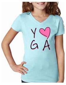 Girls V Neck Yoga T-Shirts