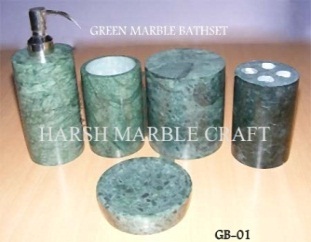 Green Marble Bath Accessories