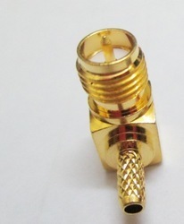 SMA(M) R/A for Rg 316 Cable Gold Plated