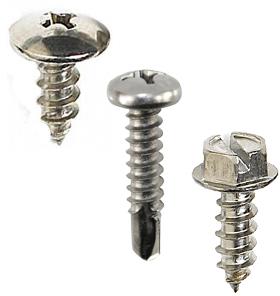 Sheet metal screws, Length : 10-30 mm