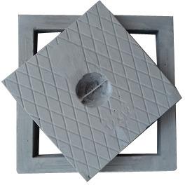 Full Floor (Square) Cement Square Manhole Cover, Color : Gray
