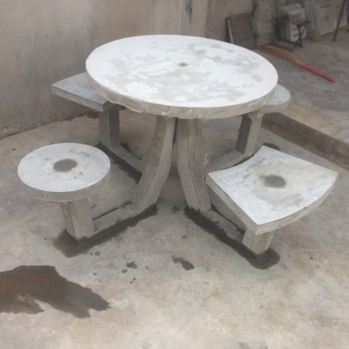 Cement Four Seater Round Bench