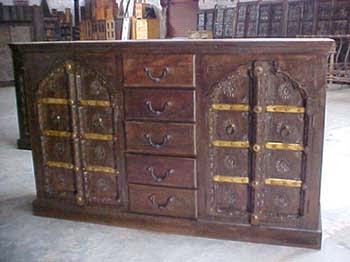 wooden catering antique counter