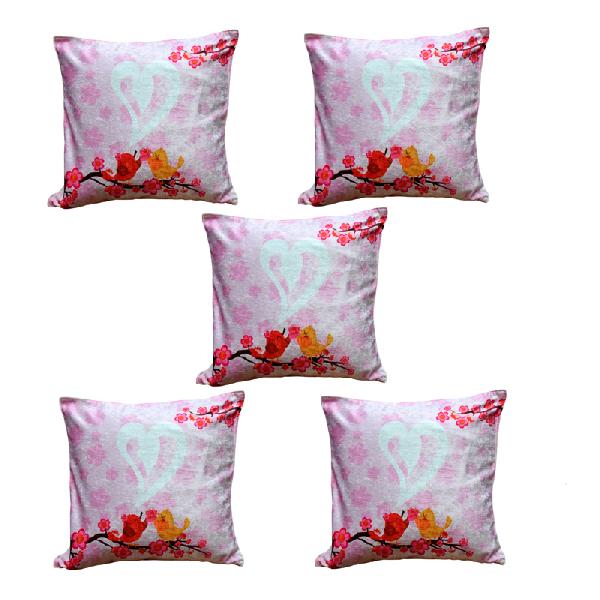 VSR ENTERPRISES CHENILLE Printed Cushion Cover, for SOFA, BED, Size : 16X16 INCH