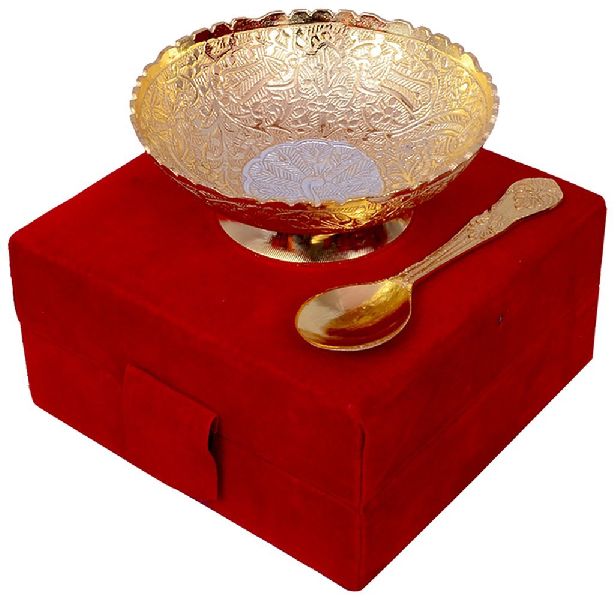 HAYAT INDIA BRASS Bowl Gold Plated