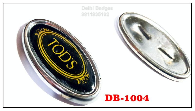 Oval Shape Metal Badge Black Color for Leather Accessories