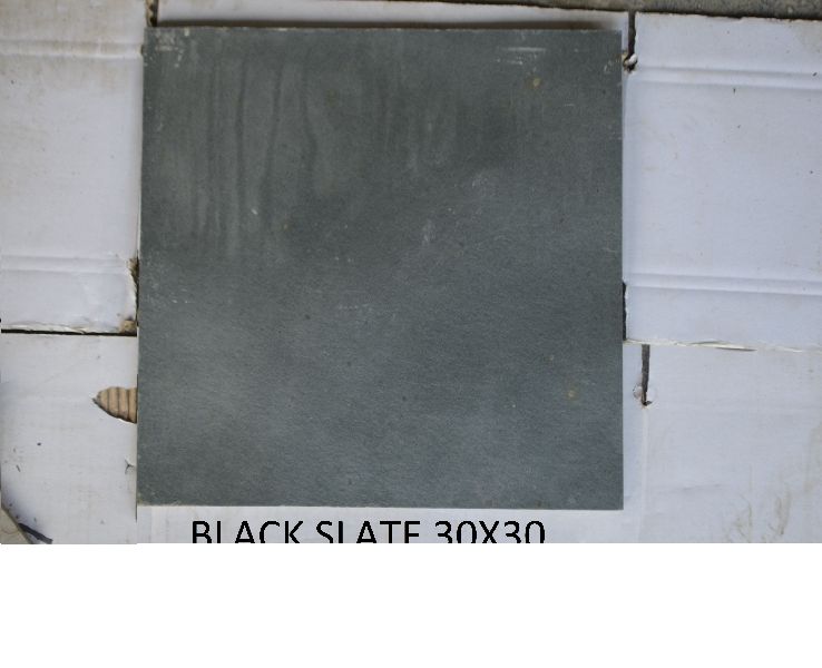 30X30 Black Slate Stone