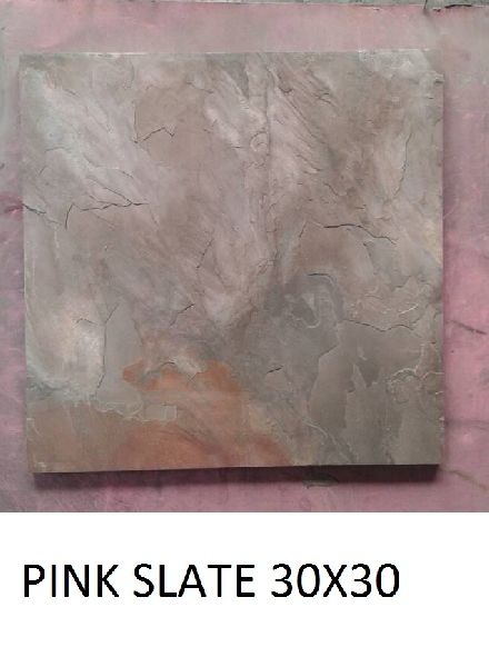 30X30 Pink Slate Stone