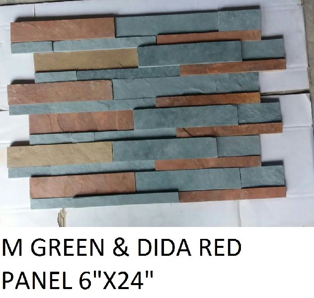 6X24 M Green And Dida Red  Wall Cladding Panel