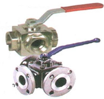 SS Three Way Flanged End Ball Valve