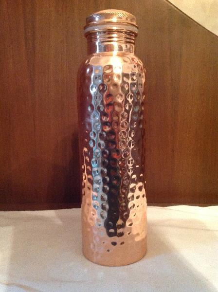 Pure Copper Water Bottle hammered