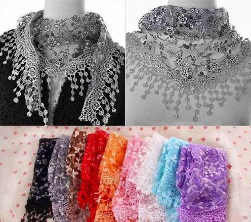 Ladies Designer Net Stoles