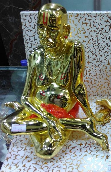Swami Samartha gold plated Statue, for pooja