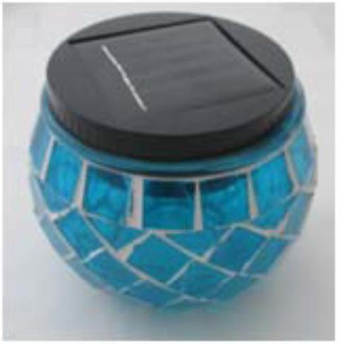 Blue-solar pot mosaic lights