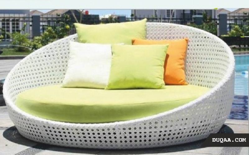 Decorative Large Pool Side Bed With Cushion & Pillow.