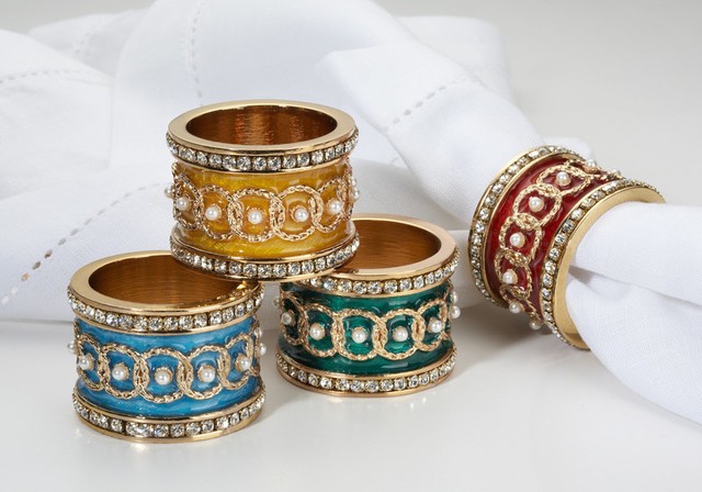 Handcrafted Metal Napkin Rings Set