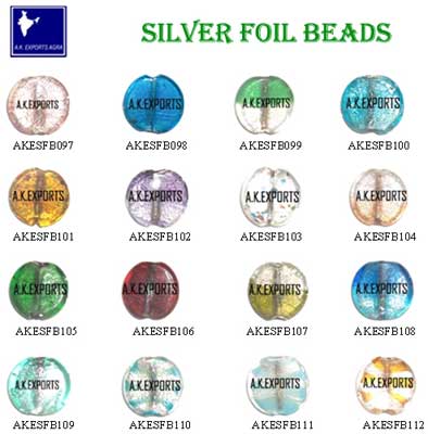 Silver Foil Beads