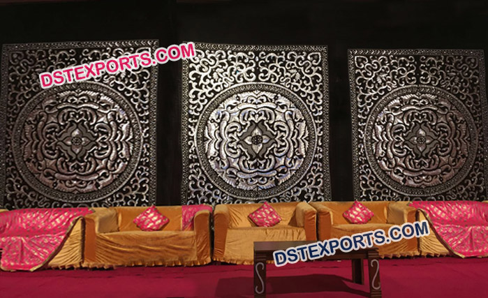 DST Exports Indian Wedding Stage Backdrop, Size : Customized