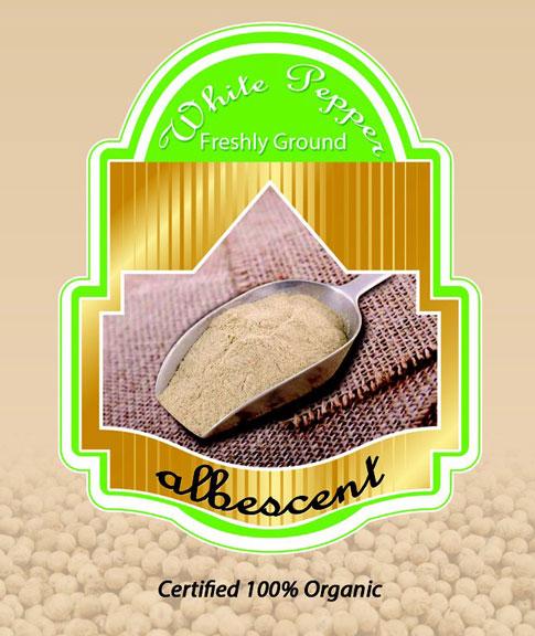 Certified Organic White Pepper Powder, for Cooking